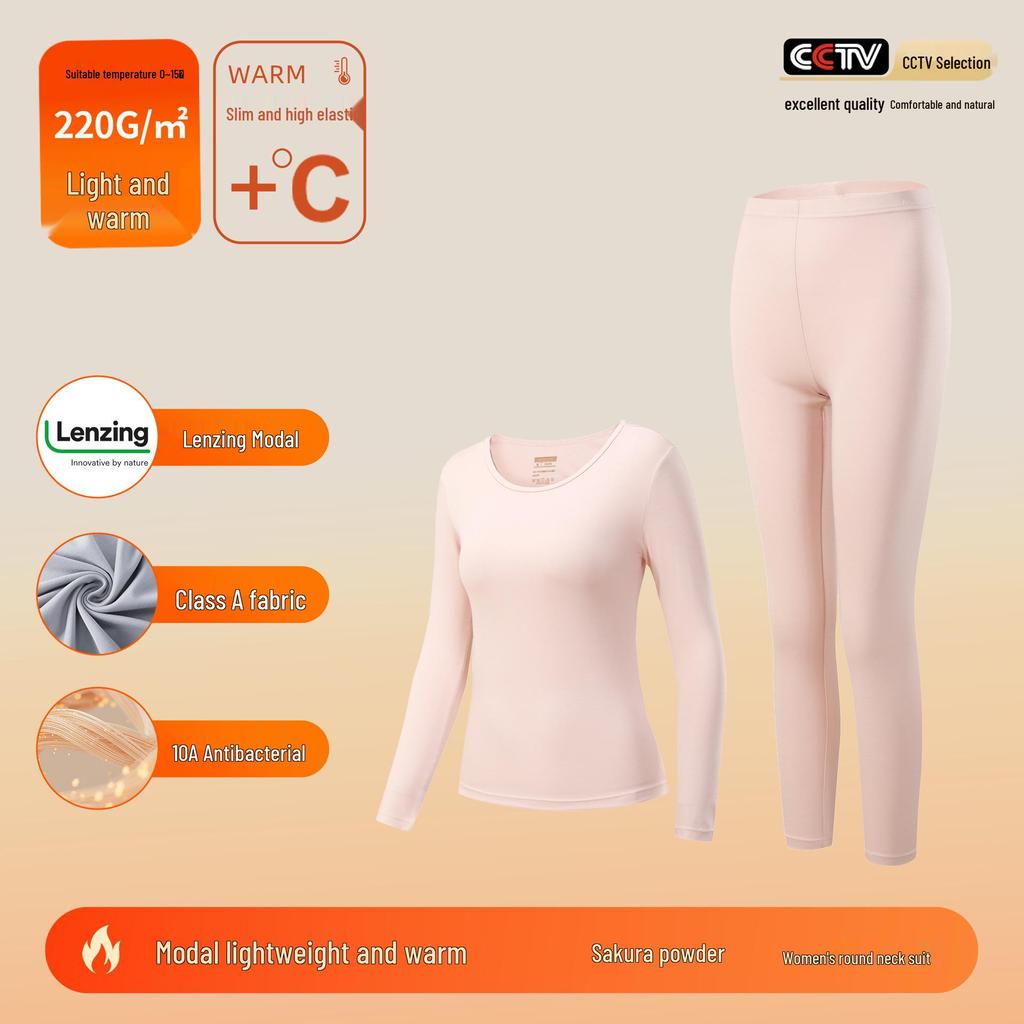 Zestaw ciepłej bielizny termoaktywnej klasy A z 80-włóknowej dzianiny Lenzing Modal: Męska i damska jesienna bielizna termoaktywna generująca ciepło