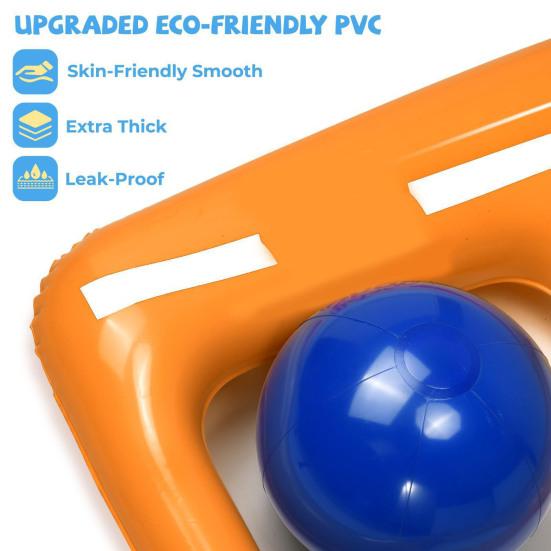 Inflatable Pool Tic-Tac-Toe Game Waterproof Floating Board with Balls Family Outdoor Water