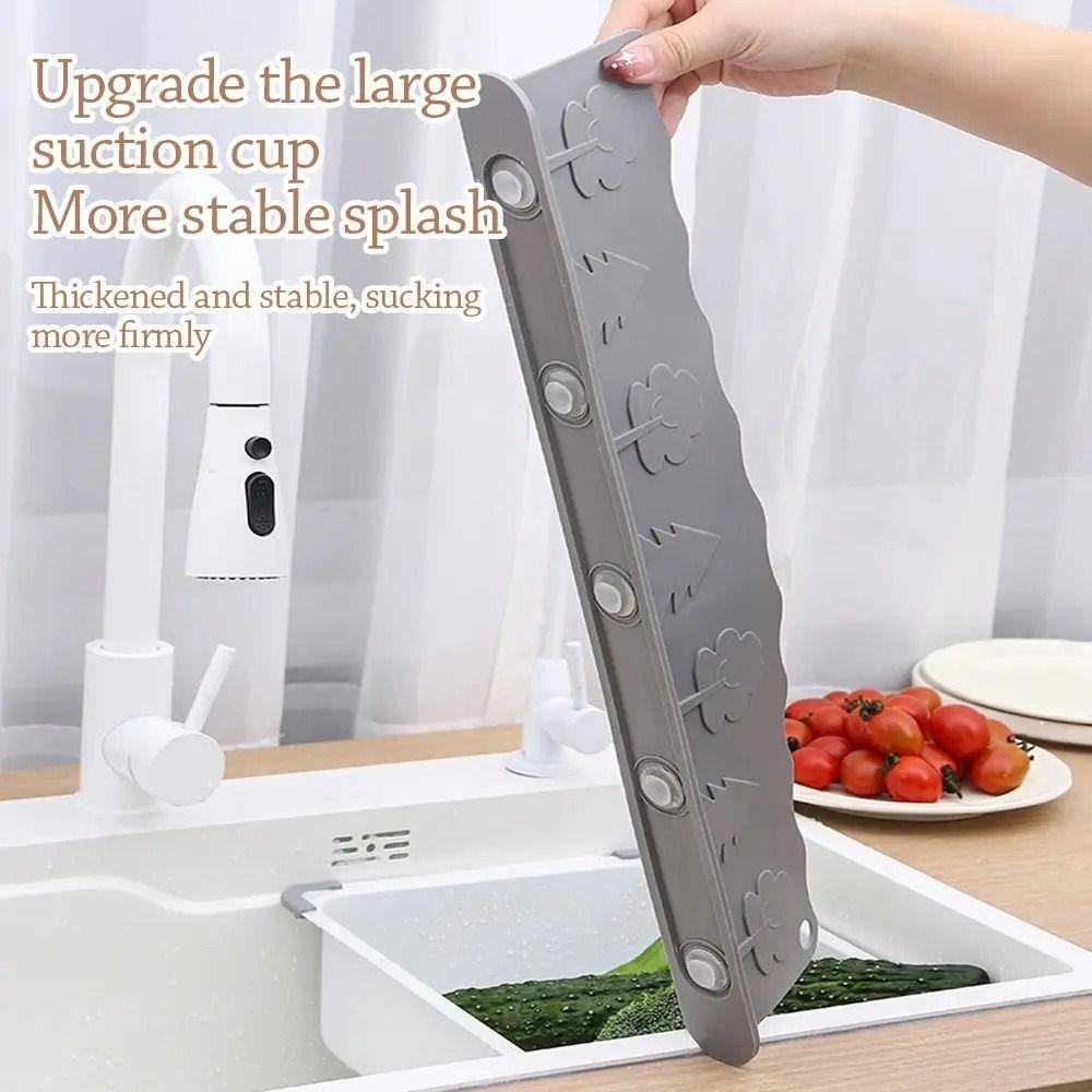 Flexible Kitchen Water Baffle Soft Water Baffle Plate Sink Splash Guard  Kitchen Gadgets