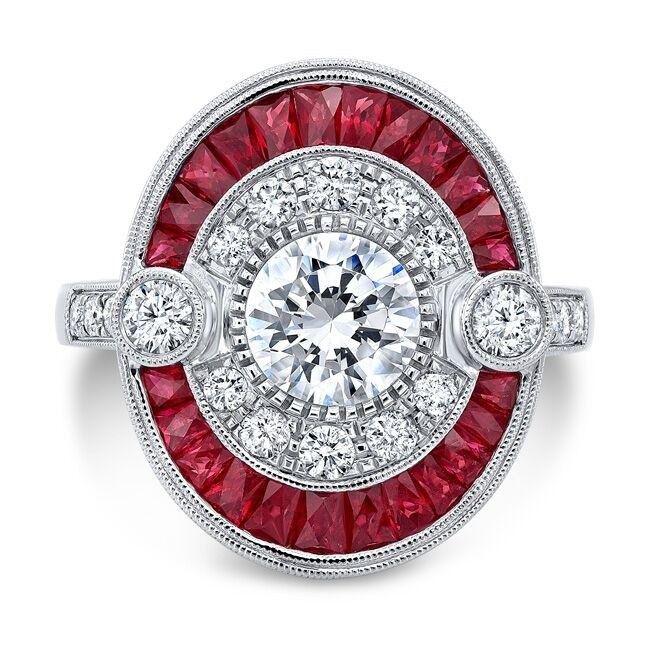 Pomegranate Ruby Ring, Women S Diamond Set Engagement Ring no. 6