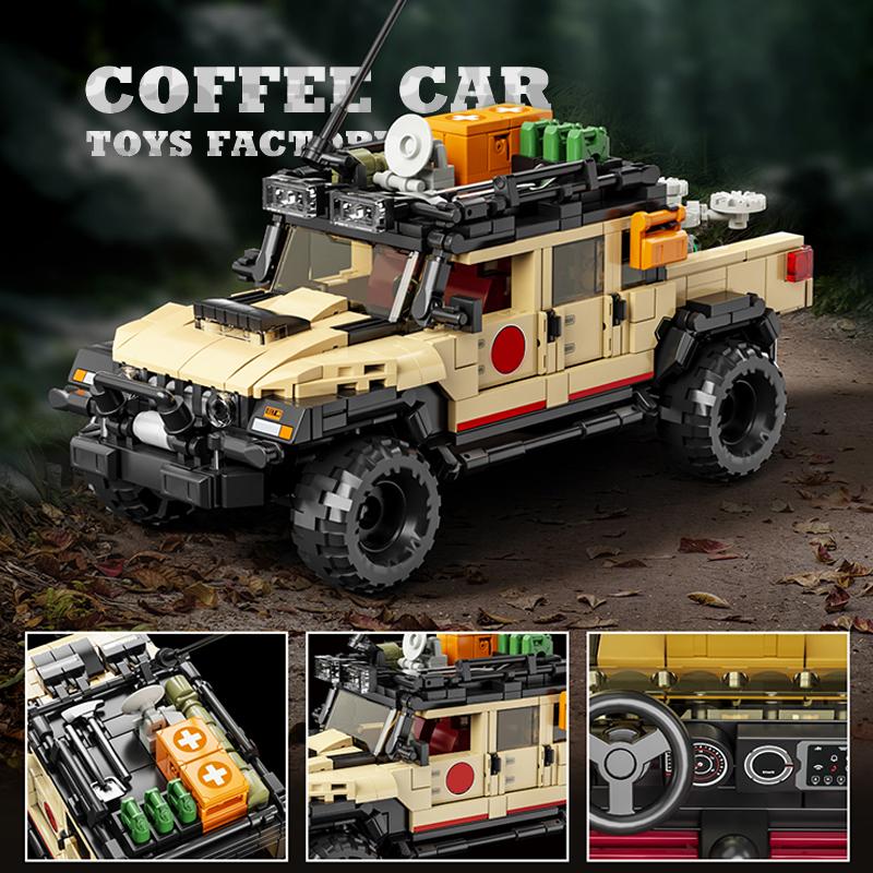 1632pcs Dinosaur Explore Vehicle Building Blocks 3 In 1 Off-road Cars MOC Bricks Toys City Car Racer 3D Model Christmas Gift NEW