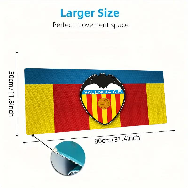 Valencia Club de Fútbol Print Cushion Non-slip Laptop Tablet Big Mousepad XXL Mat Mini PC Playmat With Lock edge