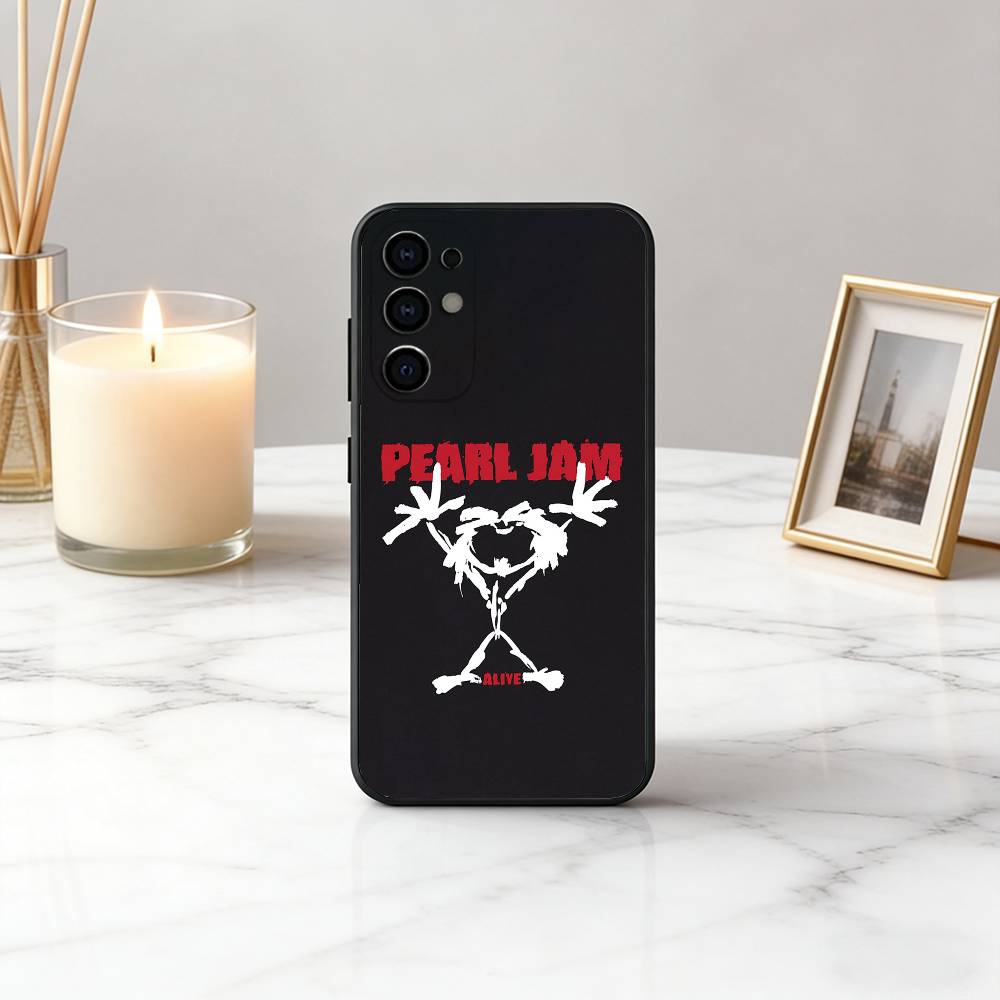 Rock Band P-Pearl J-Jam PJ Phone Case Black Silicone Soft For Samsung S25,S24,S21,S22,S23,S30,Ultra,S20,Plus,Fe,Lite