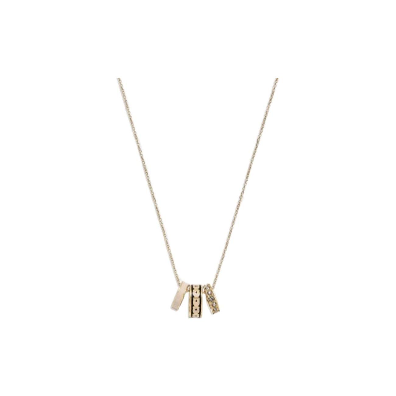 COACH Enamel Brass  Crystal Necklaces Womens Gold F-Basic Packaging - No Box золотистый