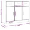 VidaXL Buffet Smoked Oak 91x28x75 Cm Engineered Wood 823013