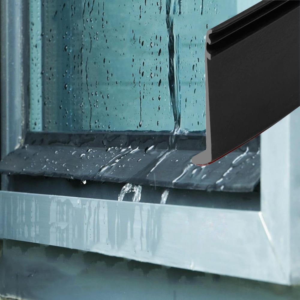 

1pc 50mm/1.97in Window Sill Water Barrier Bendable Door Rain Drip Guard Self-adhesive Door Rain Waterproof Window Edge Sealing 0.5mX50mm чёрный