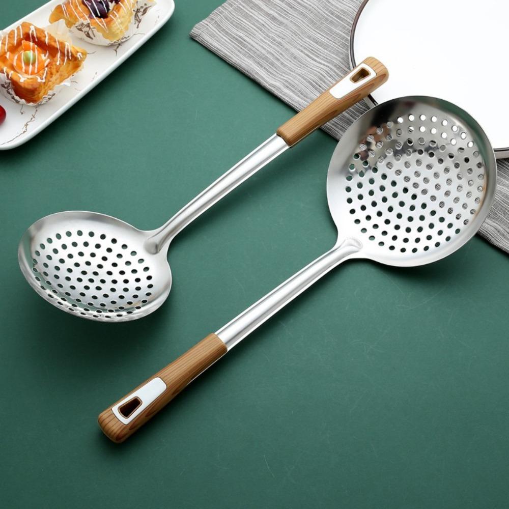 Stainless Steel Flour Noodle Dumplings Sieve Multifunctional Oil Skimmer Scoop Cooking Tools