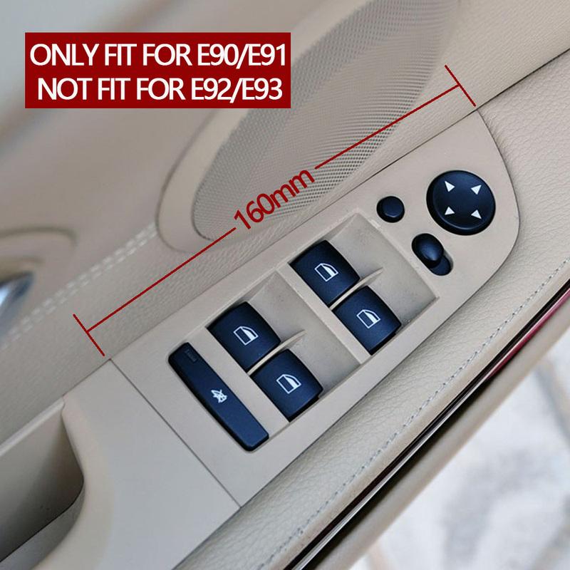 LHD RHD Car Window Lifting Switch Panel Outer Cover Replacement For BMW 3 Series E90 E91 316 318 320 325 328i