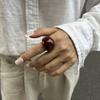 Multicolour Transparent Resin Ring Dome Irregular Ring Retro Acrylic Geometric Ring  Girls