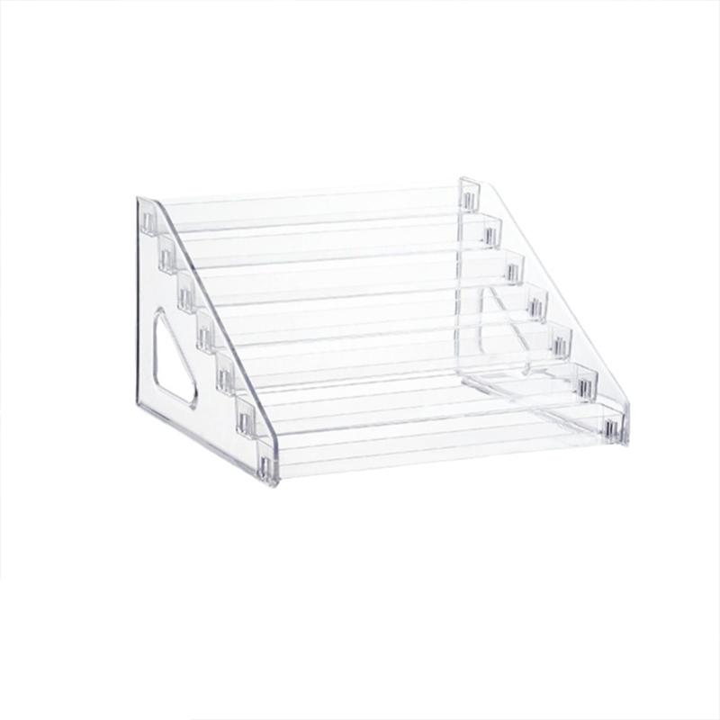 Scaffale Espositore Trasparente a 3-7 Piani Multi-Livello Scalettato Scaffale Portaoggetti in Acrilico Giocattolo Modello Auto Anime Bottiglia di Vino Piccola Profumo