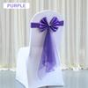 30/20/10PCS Chair Sashes Stretch Spandex Chair Bow Knot Bands With Butterfly Organza Ribbon Wedding Banquet Fair Meeting Decor