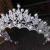 Glänzende Kunstperle, ausgehöhlter Strassstein, eingelegte Haarkrone, Tiara, Braut-Hochzeitsdekoration