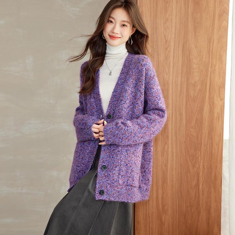 Женский кардиган из шерсти и мохера One Size