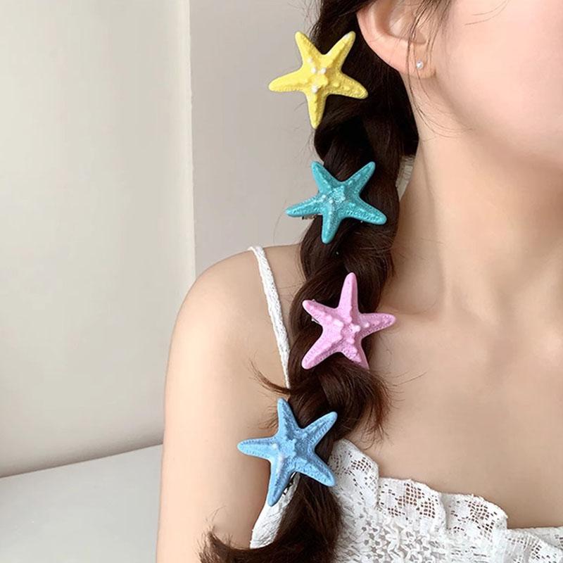Neue Sommer Strandurlaub Muschel Seestern Haarspangen Haarnadeln Süße Seitenklammer Haarspangen Für Mädchen Koreanisches Ornament Haarschmuck