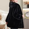 Middle-aged Women's Faux Fur Coat Winter Outerwears Hooded Elegant Thick Warm Fur Jackets for Women Clothes