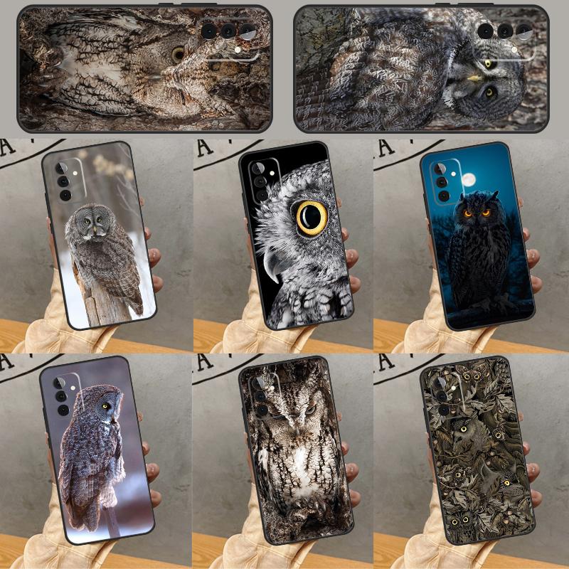 Camouflage Owl Case For Samsung Galaxy A15 A35 A55 A53 A33 A13 A36 A56 A26 A16 A22 A32 A52 A54 A34 A05 A06