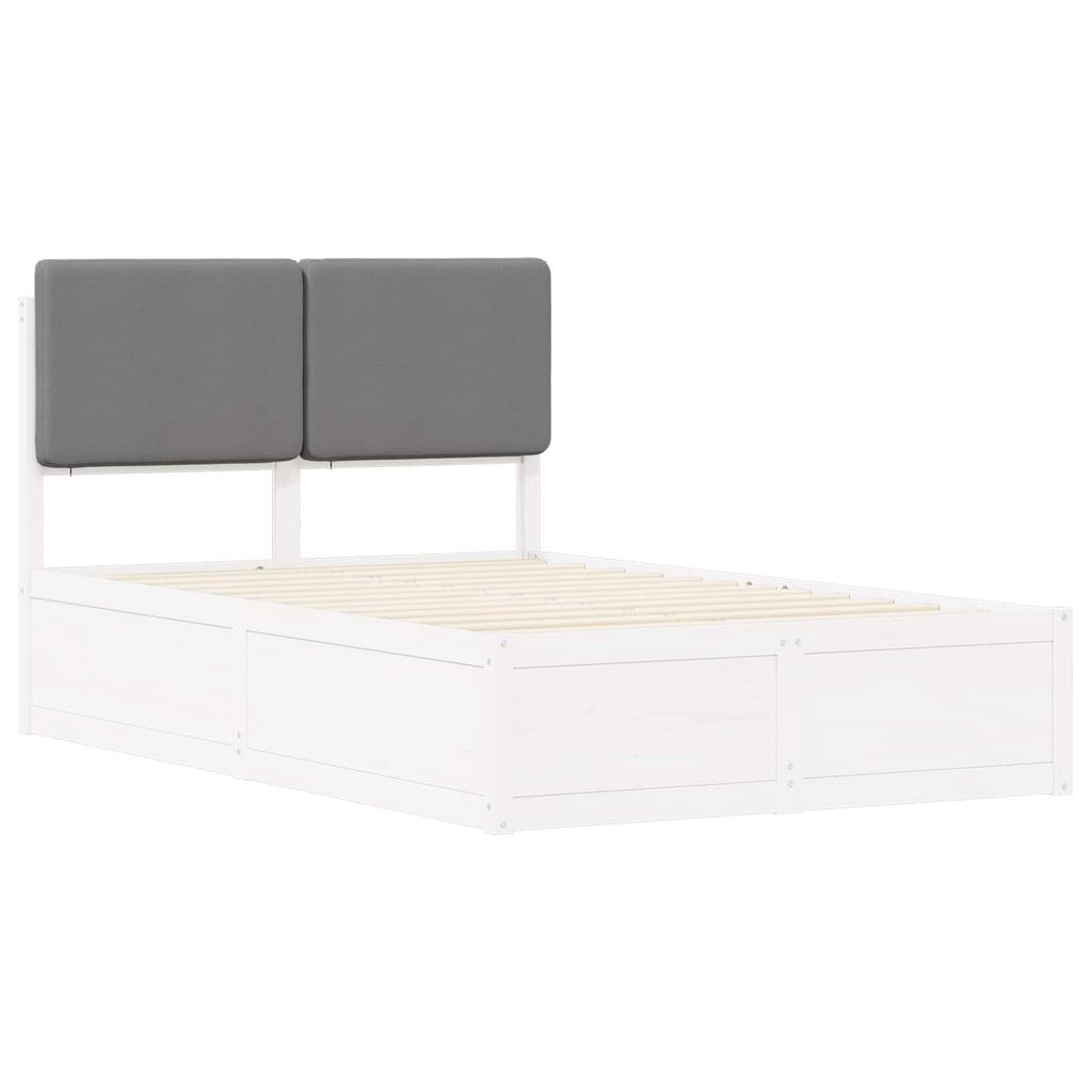 Bed Frame with Upholstered Headboard Light Grey 120 x 190 cm