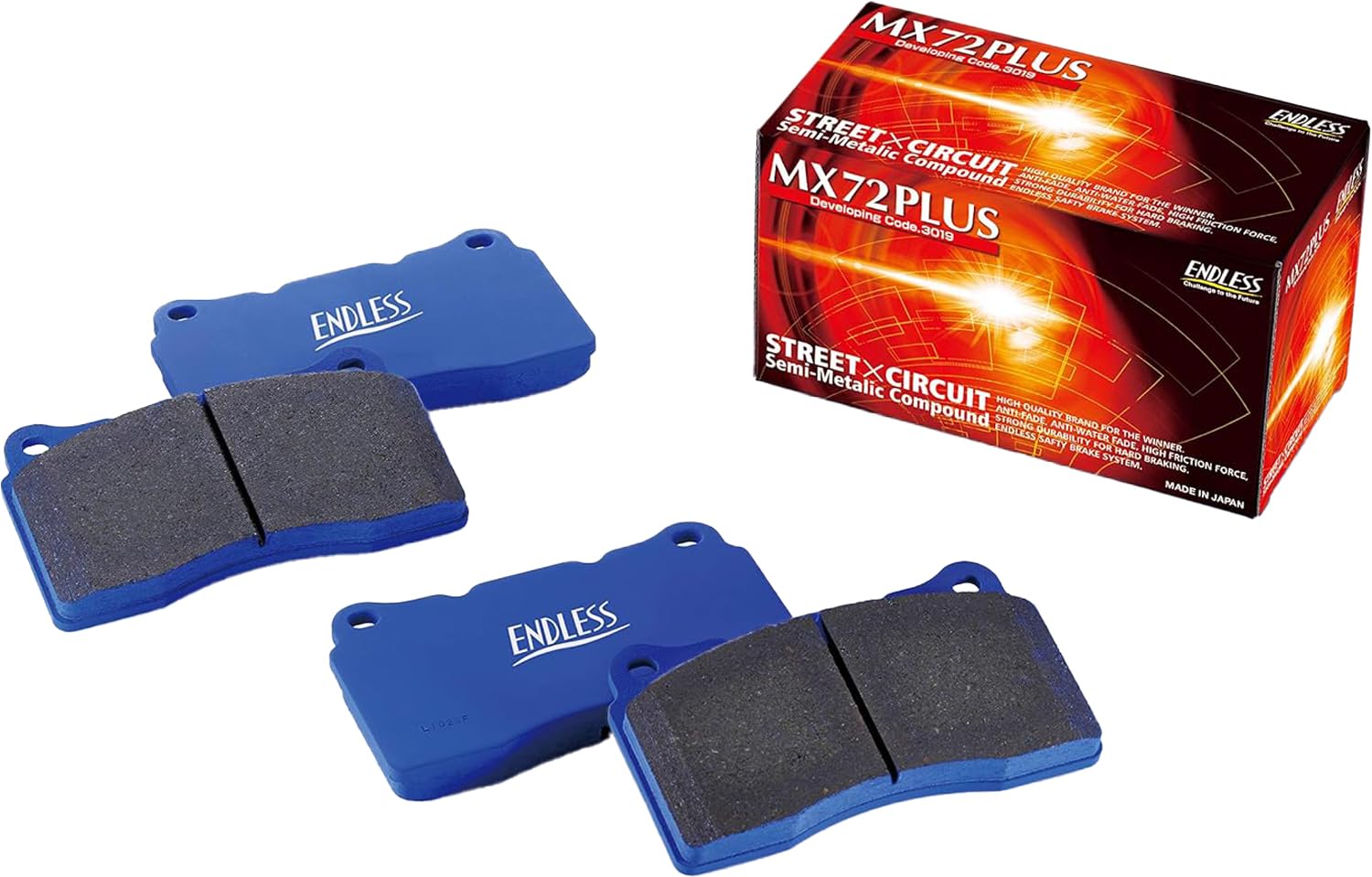 

Колодки передние тормозные ENDLESS MX72 PLUS для Nissan Fairlady Z Z33 Stagea WGNC34 / (EP373MXPL)