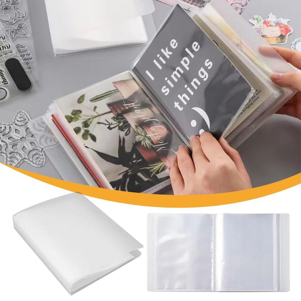 Waterproof A6 Information Booklet Large Capacity With 40 Pockets Photocards Postcard Card Notebook Transparent