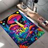 Colorful surreal glowing mushroom landscape carpet Yoga living room room decor children's crawling mat doormat area rug