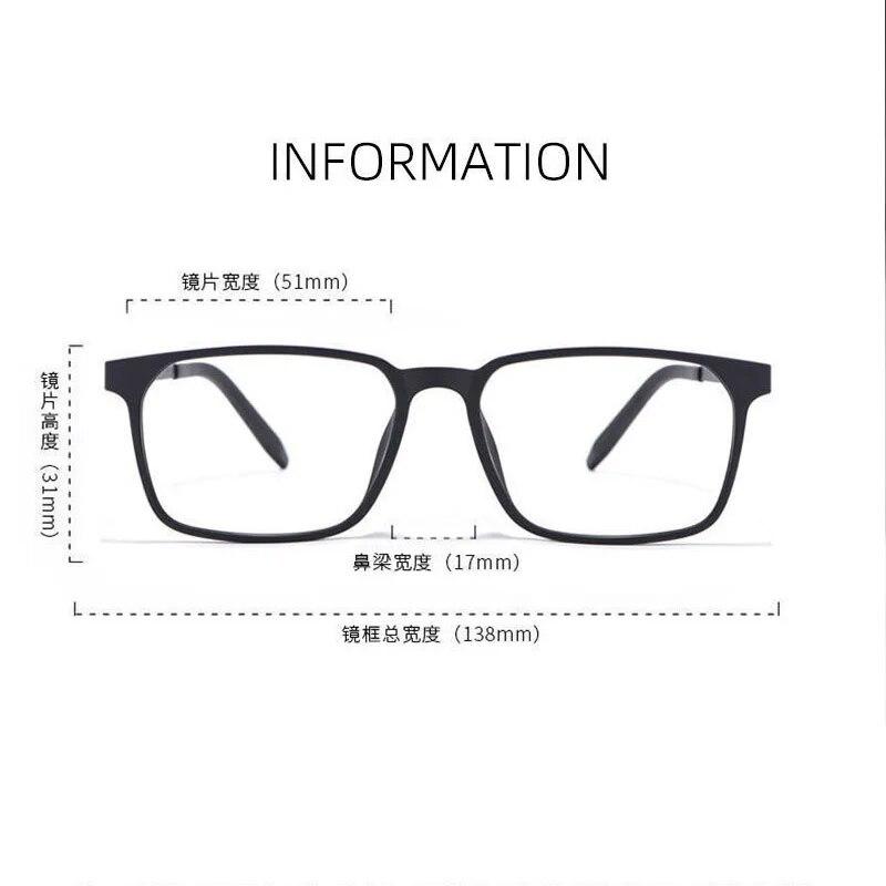 Ultraleichte Reine Titan Lesebrille für Herren Damen Blaulichtfilter Alterssichtigkeit Brille Mode Matt Schwarz Computerbrille