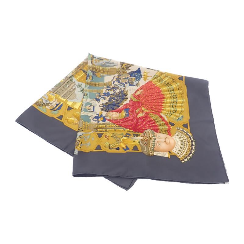 HERMES   Scarf Gray Silk Women