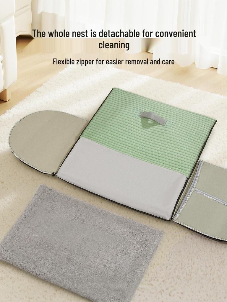 All-Season Warm Dog House: Enclosed, Detachable & Washable Nest for Small & Large Dogs