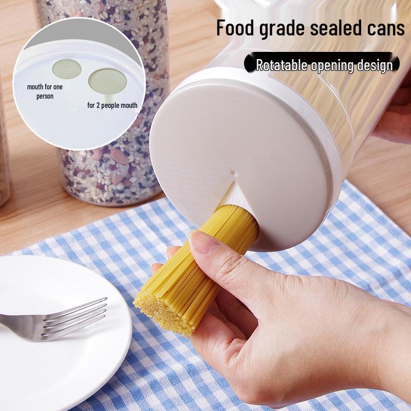 TikTok Style Noodle & Grain Storage Container: Plastic Jar for Kitchen Organization