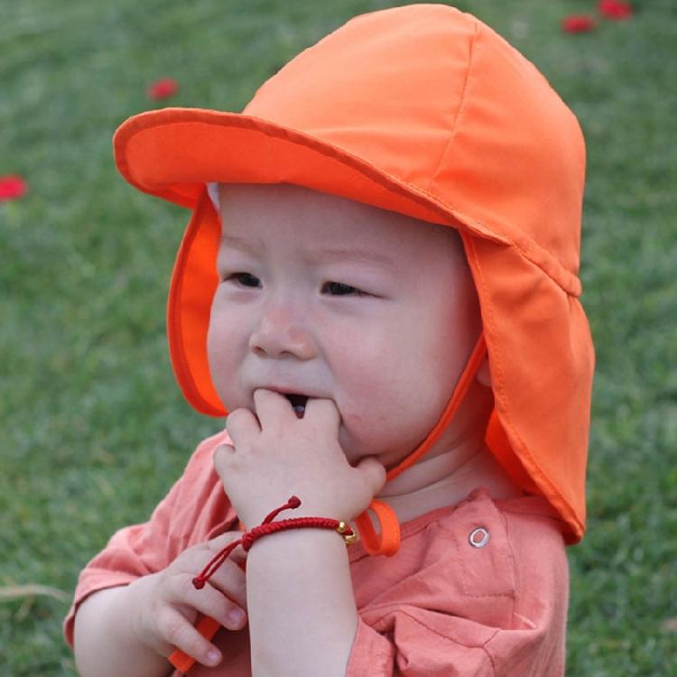 Baby Sonnenhut Fischerhut Mütze Breiter Rand Nacken-Ohrenschutz Kindergartenhut Nacken-Ohrenschutz für Säuglinge