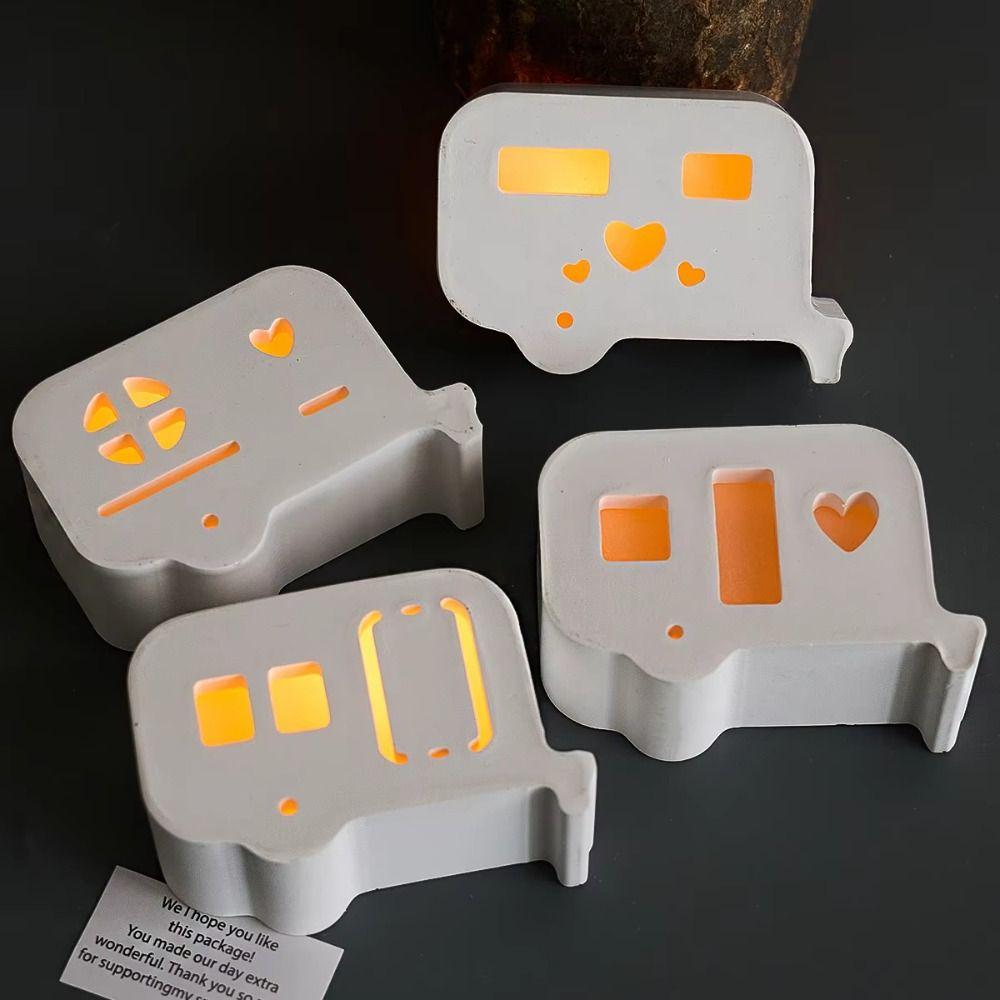 Mini Car Silicone Mold Handmade DIY Crafts Bus Silicone Mold 3D Hollow Heart Creative Bus Desktop Decorative Light Home Decor