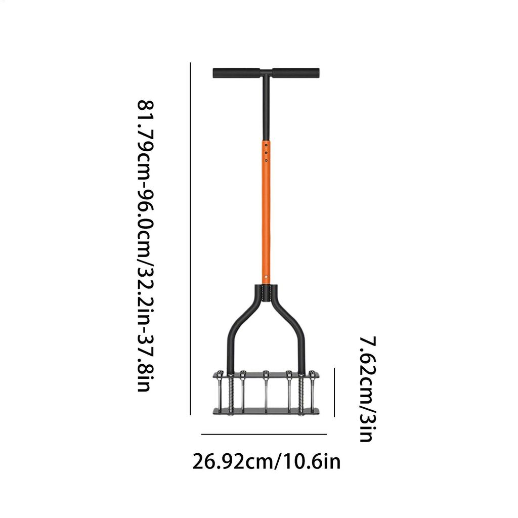 Lawn Aerator Tool Self-Cleaning Pre-Assembled Reinforced Heavy-Duty Yard Aeration Tool for Yard Home Golf Course Park Fall Grass