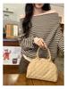 European One-Shoulder Striped Knit Sweater - Fitted Long Sleeve Top for Women, 2026 Spring/Autumn