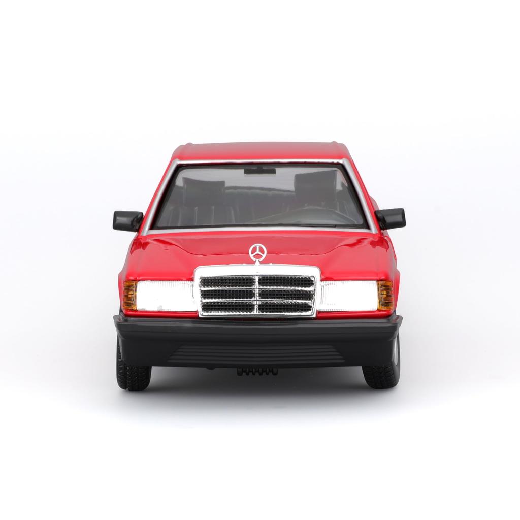 Bburago 1/24 Scale Mercedes-Benz 190E 2.6 1987 Red Diecast Model Car, Finished Product, 1:24 1987 Mercedes-Benz 190E 2.6 18-21103 RD