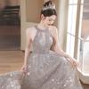 sequined engagement evening dress female graduation bar mitzvah high-end light luxury banquet temperament host dress