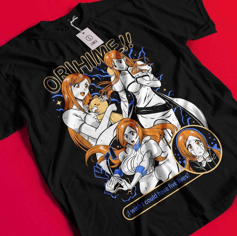 

Orihime Inoue Shirt Bleach Anime Tshirt Aizen T-Shirt Ichigo Bankai Yhwach Tee BB686 S