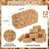 M-Modern-For Dollhouse Compatible 12 Pcs Mini Hay Bales- Small Decorative Straw Bale Set For Western Themed Parties, Fall Decora