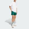 Adidas Originals Embroidered Logo Mid-Waist Casual Shorts Men Bottoms Forest-Green JC6515