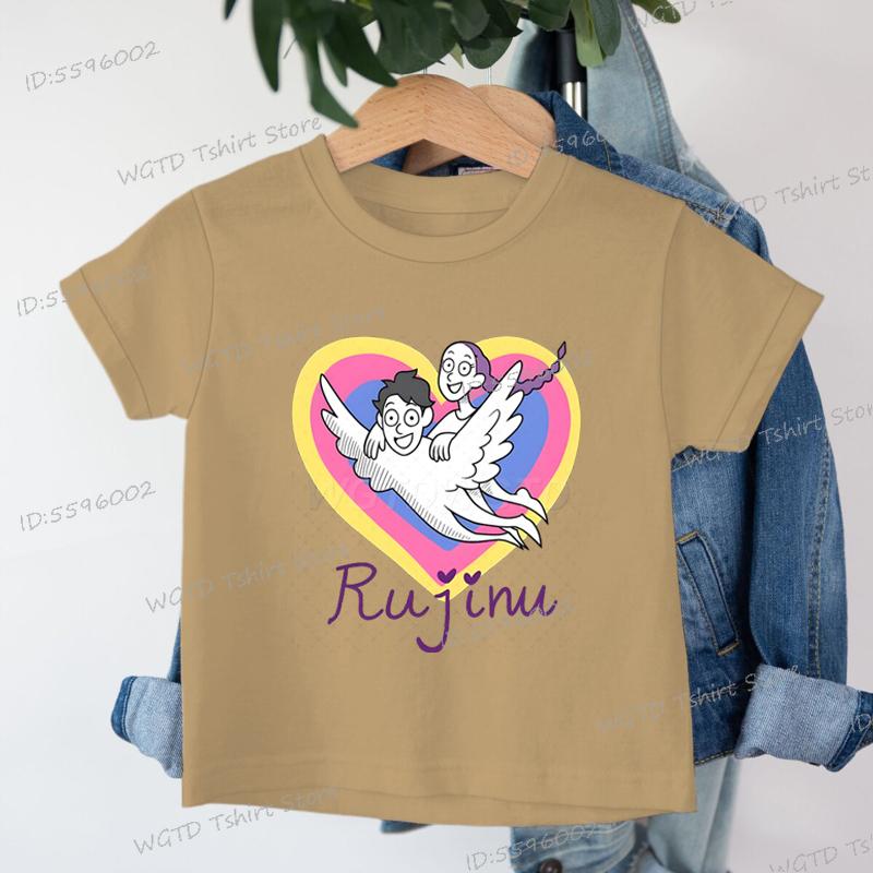 Children Clothes Girl Rujinu KPop Demon Hunters T Shirt Boy Girl Outfits Gifts Cotton Kids Tshirt Short Sleeve Fashion Movie Top