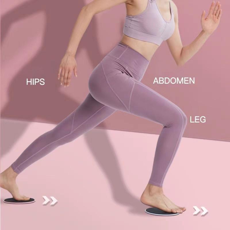 Coppia di Fitness Core Sliders Piatto Scivolante per Esercizi Addominali Pilates Yoga Palestra Dischi Slider Attrezzatura per Allenamento Muscolare del Corpo