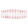 French almond nail fairy pink naked three-dimensional butterfly pointed wearing nail advanced sense pearl nail art finished nail piece