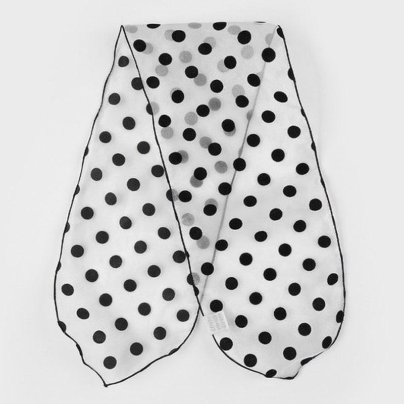 Eireve POLKA DOT ORGANZA SCARF (WHITE)