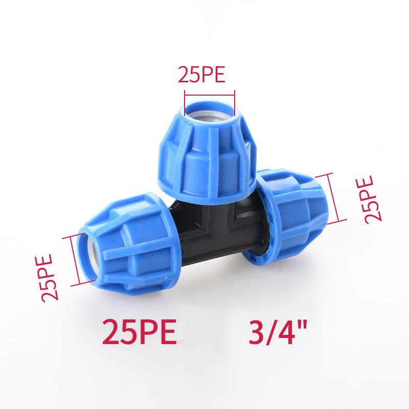 1pcs 20/25/32mm 1/2" 3/4" 1" PE Pipe Quick Connector Elbow Reducing Water Pipe Joint Tap Water Irrigation