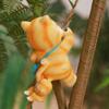 Cute Pig Statue Pendant Cartoon Miniatures Figurine Crafts Cat Climbing Vine Pendant  Outdoor