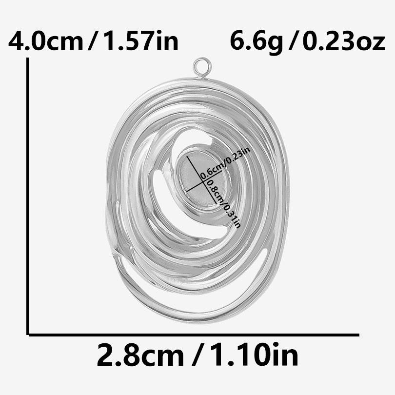 6pcs Sun Heart Cloud Geometric Blank Cabochon Base Pendant Stainless Steel Charms For Jewelry Making Bulk Fit DIY Oil Drop Stone