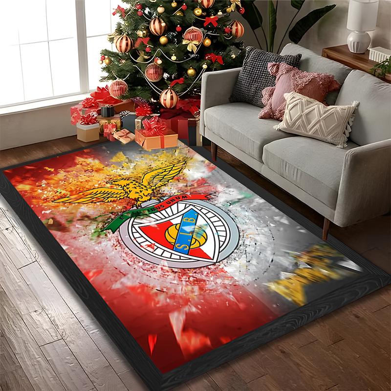 1pc SL Benfica Rug, Digital Printed Home Chair Sofa Mat, Durable Office Area Carpet, Beautiful Festival Decorations