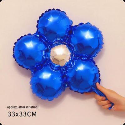 18-Inch Five-Petal Heart Flower Aluminum Foil Balloon for Wedding Party Decorations