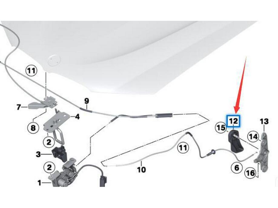 51239175028 BMW X3 F25/X4 F26 Haubengriff