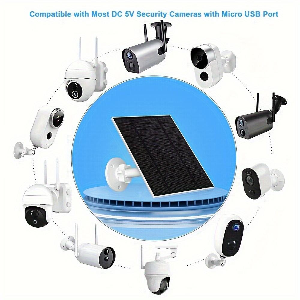 Panele słoneczne do ładowania kamer bezpieczeństwa. Panele słoneczne do kamer bezprzewodowych. Regulowany montaż 360°