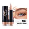 2 IN 1 Bullet Pearlescent Eye Shadow Pen Pointed Eyeliner Stick Caramel Brown Black Eyeshadow Makeup Silky Smooth Waterproof Lasting Eyeshadow