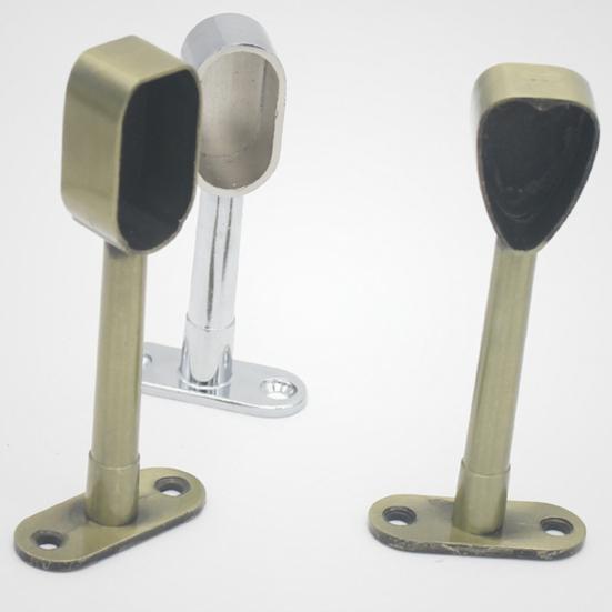 2 st Legering Garderobstång Takmonterat Fäste Klädstång Hållare Spak Fläns